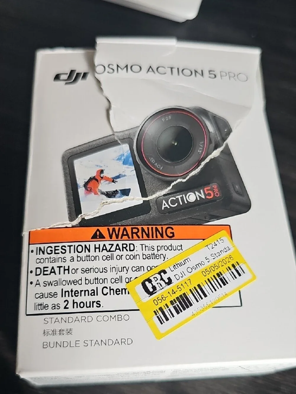 DJI Action5S Black Portable Action Camera with Mounts